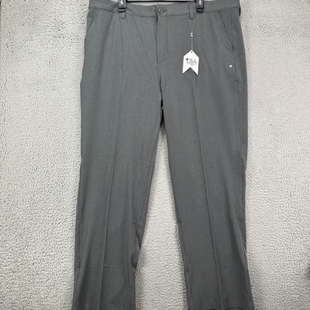 1764 Signature Golf Chino Pants Mens 42X30 Grey Performance Tech Stretch NEW
